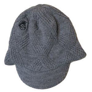 Knuckleheads Boys Grey Knitted Visor Beanie Toddler Size SM (12-36 Months)